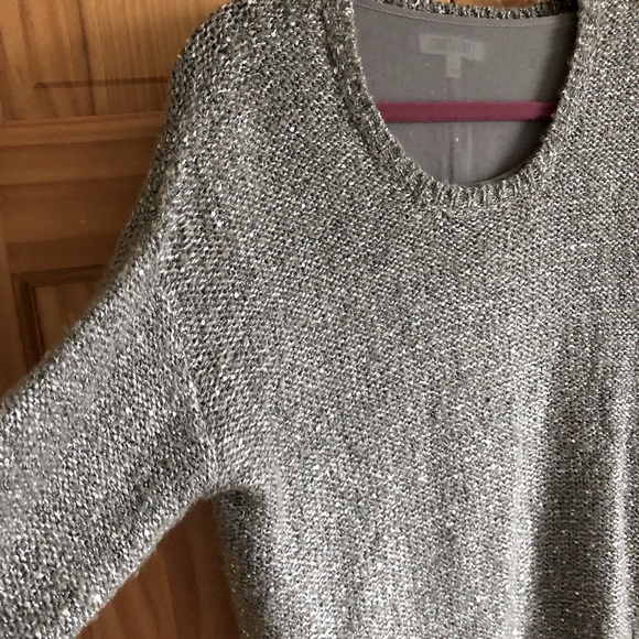 Jennifer Lopez Sweaters - Jennifer Lopez-beautiful sweater with tank, silver/ gray with sequins, like NEW